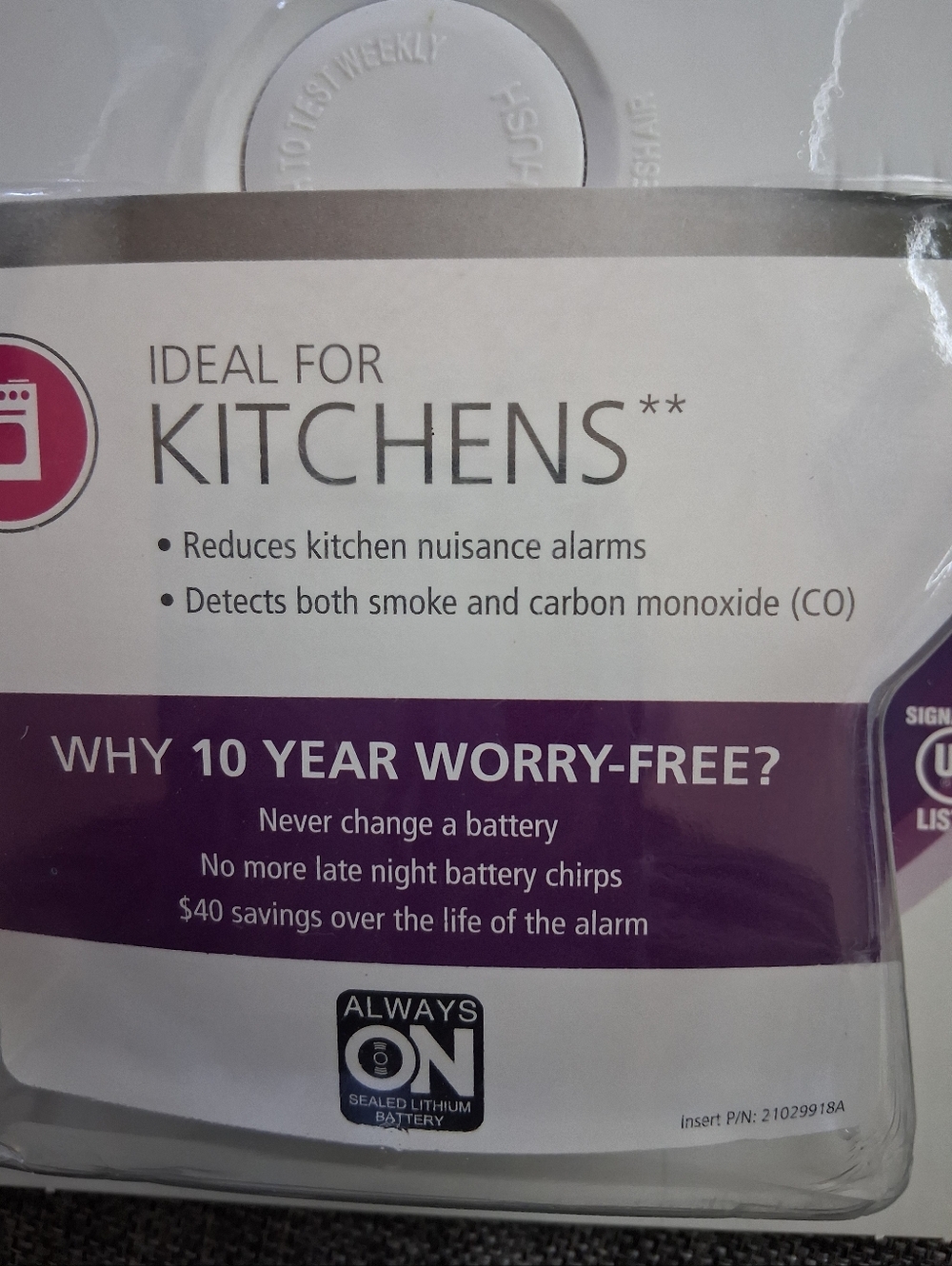 Kitchen Smoke & Carbon Monoxide Alarm - White